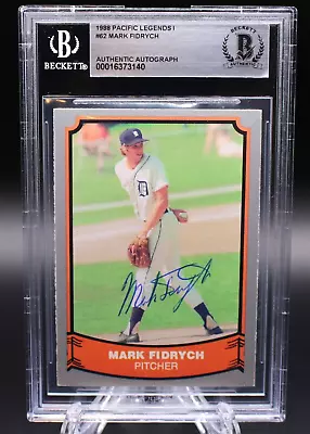 Mark Fidrych Tigers Signed 1988 Pacific Legends Card #62 Beckett Bgs Auto Bas • $122.99