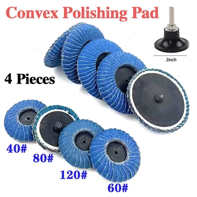 £8.49 • Buy 2inch Flap Convex Grinding Sanding Wheel Abrasive Grinder Discs & Holder 4 Pcs