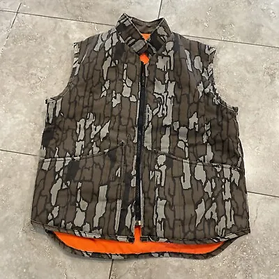 SAF T BAK Trebark Reversible Duck Camo/Hunter Orange Insulated Vest LG Made USA • $34.49