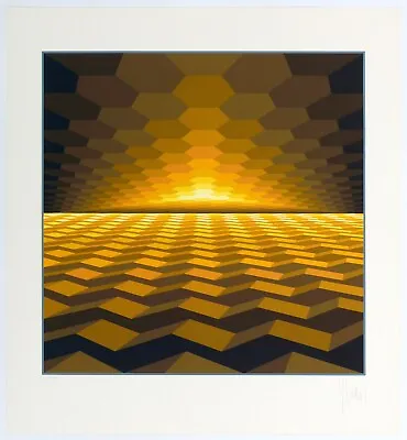YVARAL / Original Screen Print / Horizon Structure 1981 / Signed Numbered Pencil • $382.73