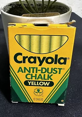 Vintage 1988 Box CRAYOLA  Yellow CHALK Binney & Smith • $10