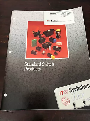 Vintage 1990 ITW Switches Standard Switch Products Catalog • $18