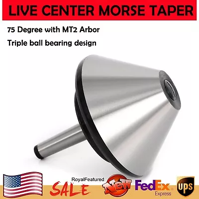 5'' Bull Nose Live Center Morse Taper #2 Bull 75 Degree MT-2 For Lathe 120mm • $66