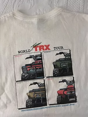 Vintage  90's HONDA TRX World Tour T-Shirt Large Single Stitch 400FW 200D 300FW • $19.99