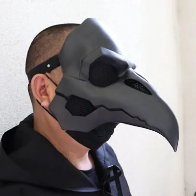 Plague Doctor Bird Face Mask Beak Halloween Costume Steampunk Cosplay Party  • $28.19