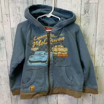 £20.63 • Buy Disney Cars Kids Size 5 Lightning McQueen The King Full Zip Hoodie Jacket