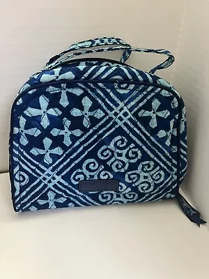 Vera Bradley Large Zip Jewelry Bag With Top Handles Aqua Cuban Tiles Pattern • $14