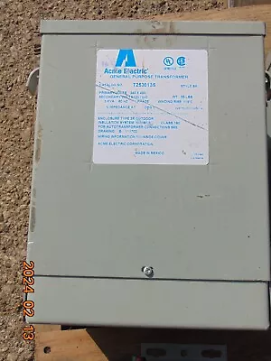 1 ACME T-2-53013-S Transformer 3KVA Single Phase 240x480V - 120/240V 1PH Type 3R • $125