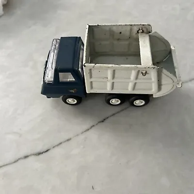 Vintage Tonka Garbage Dump Metal Truck Blue & White 5 1/2” • $20