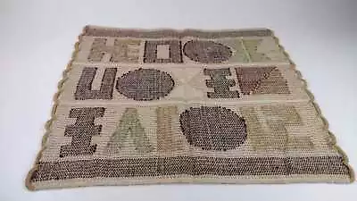 Mid Century Modern Hand-Woven Graphic Tapestry 22  X 23  MCM Finland • $99