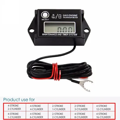 Digital Speed Timer Tachometer RPM For Motorcycle 2/4Stroke Lawn Mower Generator • $21.13