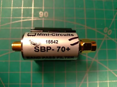 Mini-Circuits Band Pass Filter Fc:71.1 MHz BW3:24.9 MHz SBP-70+. • $24.95