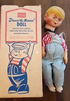 Glad Toy DENNIS THE MENACE 16  Vtg Doll Sears Original Box Parts/repair • $88.99