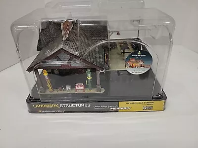 Menards O Scale Gas Station Prebuilt Lighted Building Limited Edition  BR5829 • $185.99