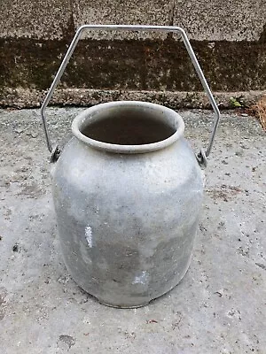 Vintage Stainless Steel Milk Churn Bucket Planter Interior  • £50