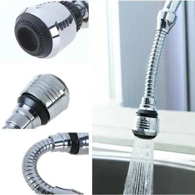 360° Bendable Flexible Faucet Extender Kitchen Sink Tap Spray Head Attachment UK • £4.89