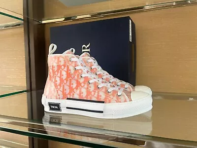 Dior B-23 HT Oblique Sneakers In Orange BNWB 42 IT • $1230