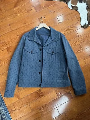 Louis Vuitton Monogram Denim Jacket Blue  Virgil  Size 52 Large 100% Authentic • $1850