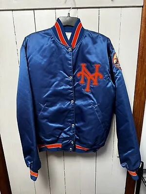 Vintage Starter New York Mets Satin Jacket Size Large MLB Baseball Blue • $145