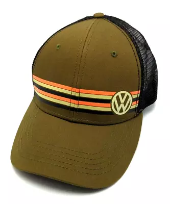 VOLKSWAGEN Hat VW Greenish-brown Black Adjustable Snapback Cap *NEW* • $19.95
