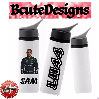 Lewis Hamilton Personalised Name Drinks Water Bottle 600ml Aluminium Flip Top • £14.99