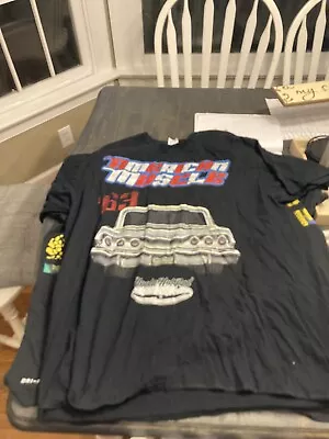 $9.99 • Buy American Muscle 1963 Mens T-Shirt Size XL Hoopla Hot Rod Big V8