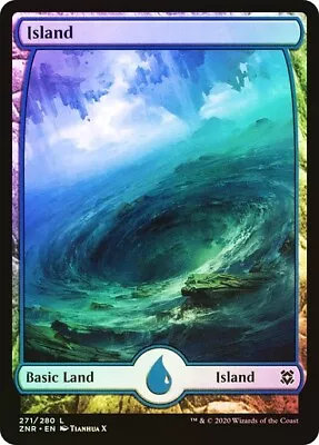 Island Full Art 271 FOIL - 271/280 - Basic Land - Zendikar Rising ZNR MTG • $1.94