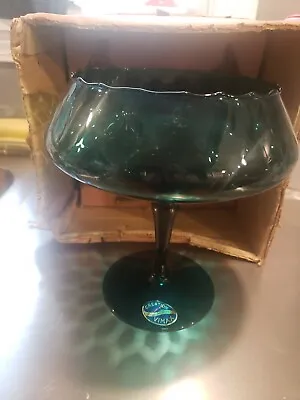 Vintage Large Blue Art Glass Creation VIMAX Made In Italy Tall  • $20