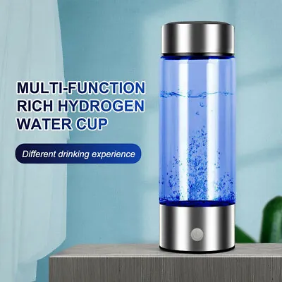 £22.69 • Buy 420ml USB Hydrogen Rich Alkaline Water Ionizer Generator Bottle Cup Portable Mug