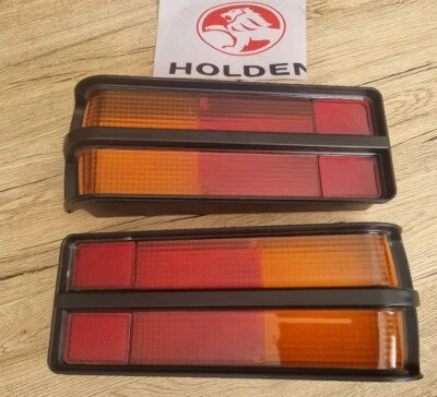 Holden Lx Lh Torana Black Taillight Lenses Pair Slr 5000 Hatch Sedan V8 308 Nice • $259.50