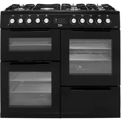 Beko KDVF100K 100cm Dual Fuel Range Cooker 7 Burners Black A/A • £769