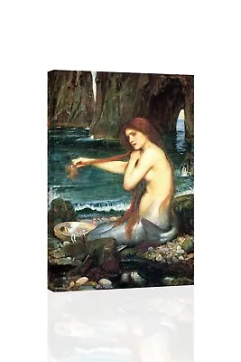 A Mermaid Waterhouse - CANVAS OR PRINT WALL ART • $12