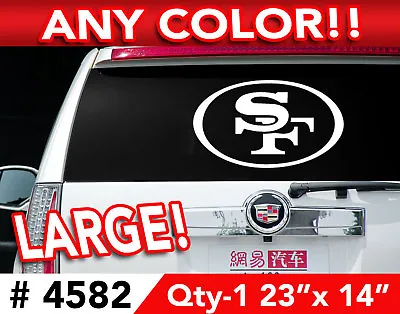 SAN FRANCISCO 49ERS SF LARGE DECAL STICKER 23 X 14  • $30.99