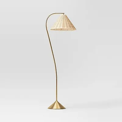 Gooseneck Floor Lamp With Natural Shade - Threshold • $32.99