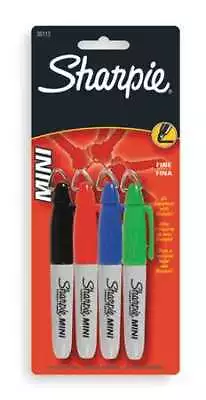 Sharpie 35113Pp Black Blue Green Red Mini Permanent Marker Set Fine Tip 4 • $5.79