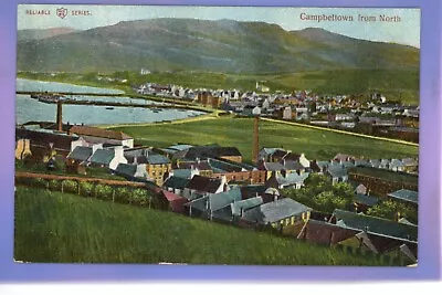EARLY 1907 CAMPBELTOWN FROM THE NORTH Argyllshire SCOTLAND VINTAGE POSTCARD • £1.79