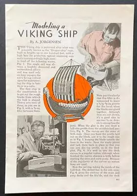 Viking Ship Model 1938 HowTo Build PLANS Carved Wooden Model • $8.79