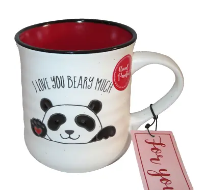 Sheffield Home VALENTINE'S I LOVE YOU BEARY MUCH Panda Bear Ceramic Mug-NEW • $13.59