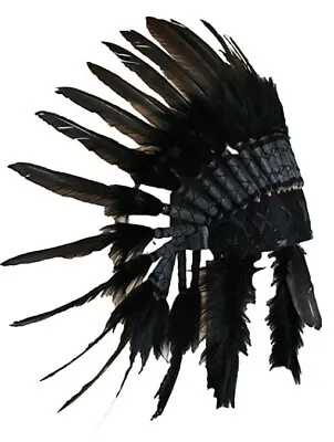 $63.50 • Buy Short Feather Headdress Native American Indian Inspired Adult Size