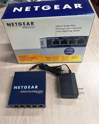 NETGEAR ProSAFE 5-Port 10/100/1000 Gigabit Ethernet Unmanaged Switch GS105 • $9.99