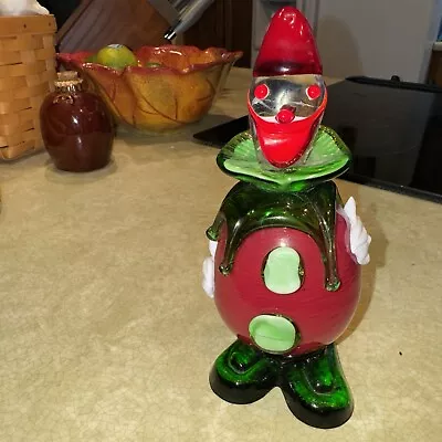 Vintage Italian Murano MCM Venetian Glass Clown Figurine • $75