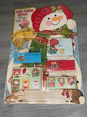 $9.50 • Buy Vintage Christmas Lot Of Name Gift Tags, Cards, Seals In Opened Package