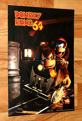 1999 Nintendo Donkey Kong 64 / South Park Rally Vintage Rare Small Poster N64 • $62.16