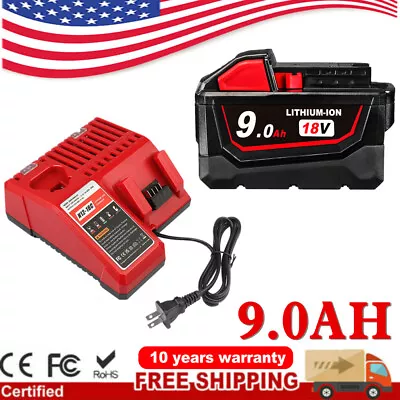 For Milwaukee M-18 Lithium Ion 8.0AH 9.0AH  Extended Capacity Battery 48-11-1860 • $34.98