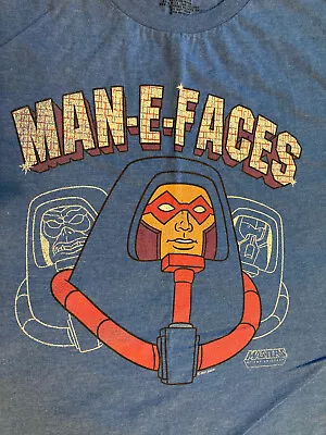 Man-E-Faces T-Shirt Master Of The Universe Mens XL Blue • $15