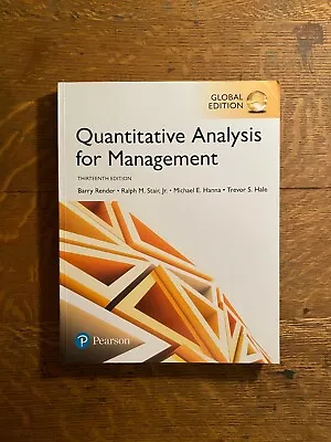 Quantitative Analysis For Management Global Edition; Render Barry; Stair Jr. • $58