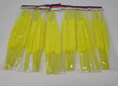 Lot Of 6 Packs Vintage Yellow 6  Cattail Chenille Stems Craft Pipe Cleaners  • $19.99