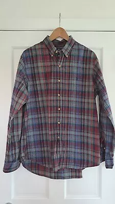 Ralph Lauren Polo Long Sleeve Button Down Shirt Check Large • £0.99