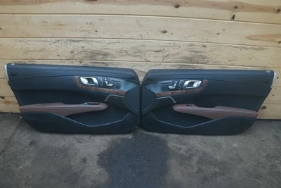 $424.99 • Buy Set 2 Interior Door Trim Panel Black Brown Poplar Mercedes SL550 SL65 R231 13-19