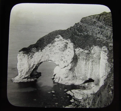 £10 • Buy Glass Magic Lantern Slide THE WISHING ARCH WHITE ROCKS PORTRUSH C1900 IRELAND